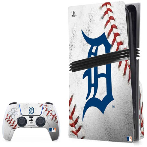 MLB Detroit Tigers Game Ball PS5 Pro Disk Bundle  Skin